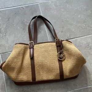 Michael Kors Tan and Brown Tote Bag